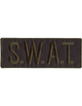 Novelty (U-N108A) S.W.A.T. 11" Patch Black on Olive Drab