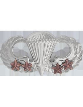 No-Shine Badge (NS-307-4) Parachutist with Four Combat Stars