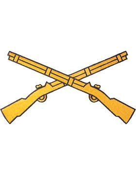 N-104 Infantry Branch Of Service Tab Gold on Black 8"