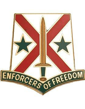 0203 Military Police Bn Unit Crest (Enforcers Of Freedom)
