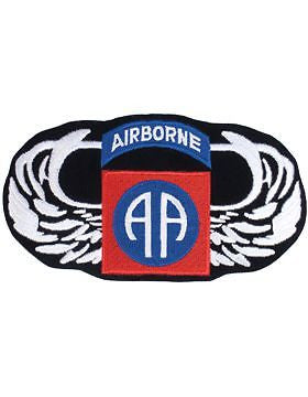 N-048 Parachutist Badge with 82 Patch 4" x 7"
