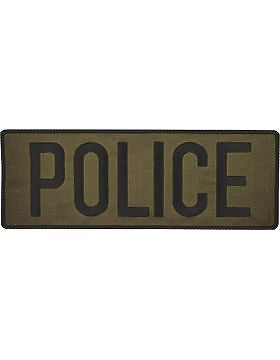 Novelty (U-N103F) Police 11" Patch Black on Olive Drab