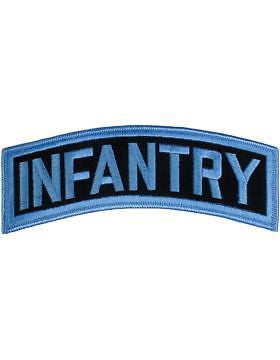 N-034 Infantry Tab Blue on Black 8"