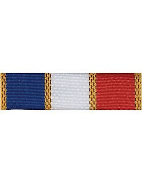 Ribbon (U-R332) Blue White and Red with Gold