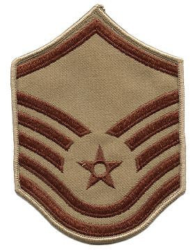 USAF Chevron (AF-C606/S) Master Sergeant Desert Small (Pair)