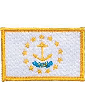 Rhode Island 2" x 3" Flag (N-S-RI1) with Gold Border