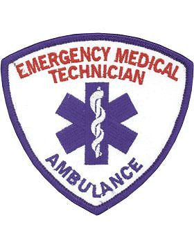 Novelty (U-N327) Emergency Medical Technician (EMT) with Ambulance Patch Red