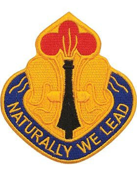 N-DUI-0214 214 Field Artillery Bde "Naturally We Lead" Patch w/Heat Seal 3 1/2"