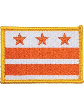 District Of Columbia 2" x 3" Flag (N-S-DC1) with Gold Border