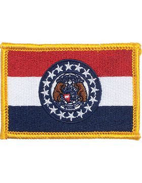 Missouri 2" x 3" Flag (N-S-MO1) with Gold Border