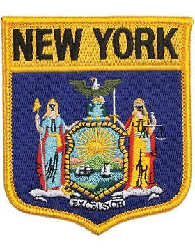 New York 3 3/4" Shield (N-SS-NY1) with Gold Border
