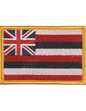 Hawaii 2" x 3" Flag (N-S-HI1) with Gold Border
