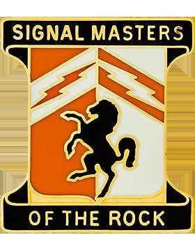 0114 Signal Bn Unit Crest (Signal Master Of The Rock)