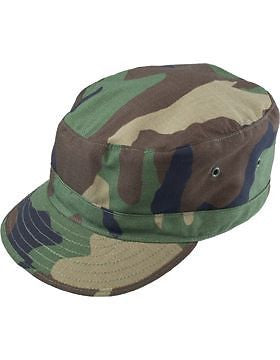 BDU Patrol Cap Woodland Camo F5505-01 Size Small