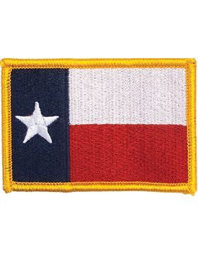 Texas 2" x 3" Flag (N-S-TX1) with Gold Border