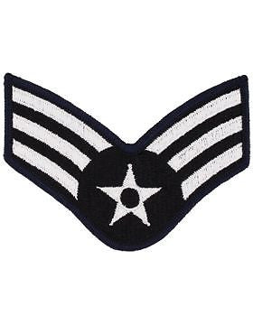 USAF Chevron (AF-C303/L) Senior Airman Blue and Silver Large (Pair)