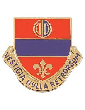 0116 Field Artlilery Bn Unit Crest (Vestigia Nulla Retrorsum)