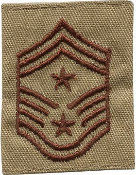 USAF Gortex Loop Rank (312) Command Chief Sergeant Desert 2 Colors