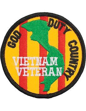 N-418 God/Duty/Country Round Patch 3"